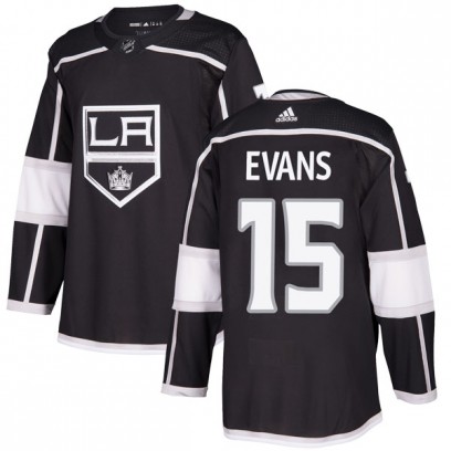 Men's Authentic Los Angeles Kings Daryl Evans Adidas Home Jersey - Black