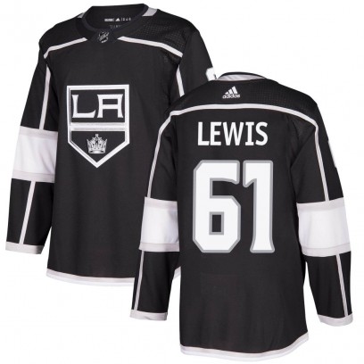 Men's Authentic Los Angeles Kings Trevor Lewis Adidas Home Jersey - Black