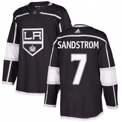 Men's Authentic Los Angeles Kings Tomas Sandstrom Adidas Home Jersey - Black