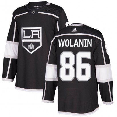 Men's Authentic Los Angeles Kings Christian Wolanin Adidas Home Jersey - Black