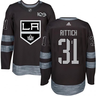 Youth Authentic Los Angeles Kings David Rittich 1917-2017 100th Anniversary Jersey - Black