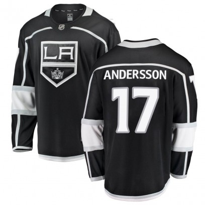 Men's Breakaway Los Angeles Kings Lias Andersson Fanatics Branded Home Jersey - Black