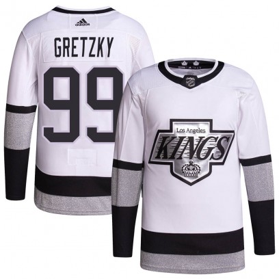 Men's Authentic Los Angeles Kings Wayne Gretzky Adidas 2021/22 Alternate Primegreen Pro Player Jersey - White