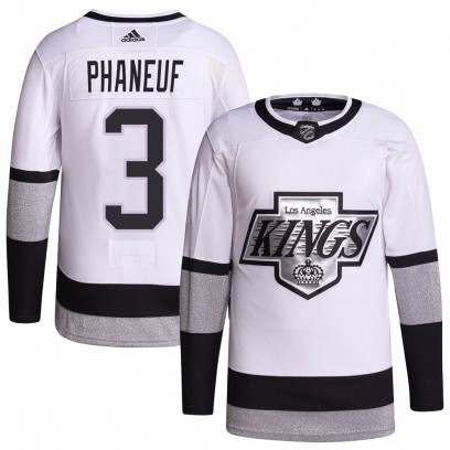 Men's Authentic Los Angeles Kings Dion Phaneuf Adidas 2021/22 Alternate Primegreen Pro Player Jersey - White
