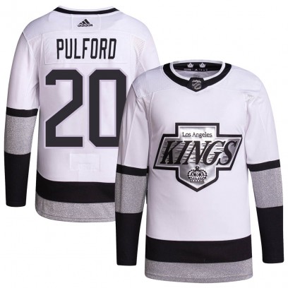 Men's Authentic Los Angeles Kings Bob Pulford Adidas 2021/22 Alternate Primegreen Pro Player Jersey - White