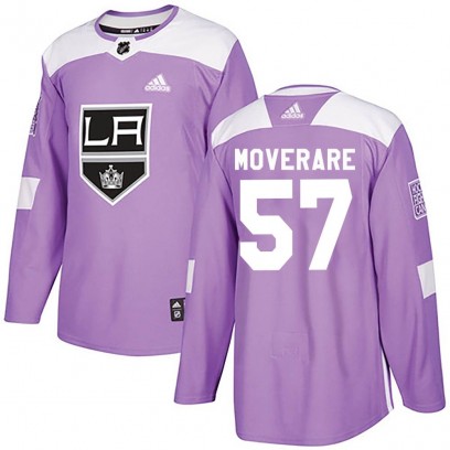 Youth Authentic Los Angeles Kings Jacob Moverare Adidas Fights Cancer Practice Jersey - Purple
