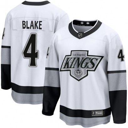 Men's Premier Los Angeles Kings Rob Blake Fanatics Branded Breakaway Alternate Jersey - White