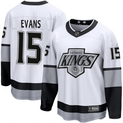 Men's Premier Los Angeles Kings Daryl Evans Fanatics Branded Breakaway Alternate Jersey - White