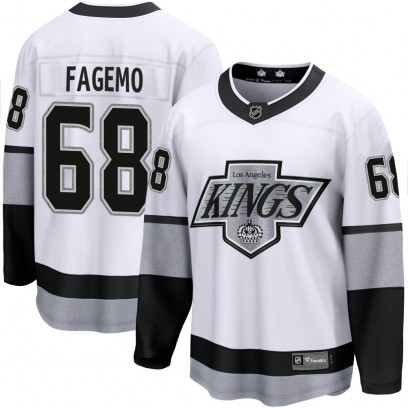 Men's Premier Los Angeles Kings Samuel Fagemo Fanatics Branded Breakaway Alternate Jersey - White