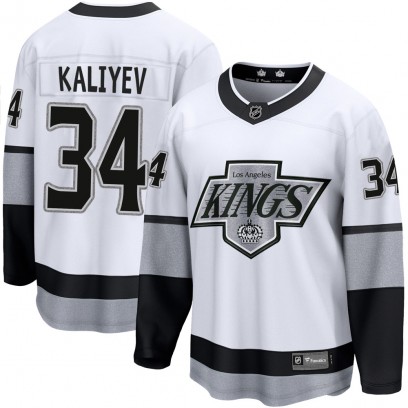 Men's Premier Los Angeles Kings Arthur Kaliyev Fanatics Branded Breakaway Alternate Jersey - White