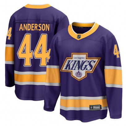 Youth Breakaway Los Angeles Kings Mikey Anderson Fanatics Branded 2020/21 Special Edition Jersey - Purple