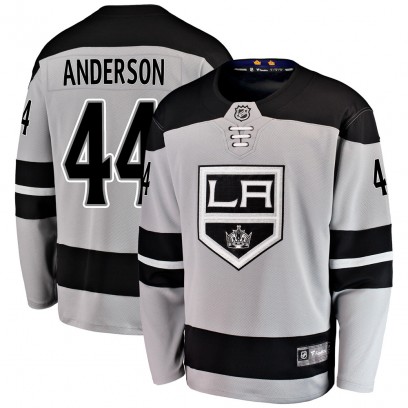 Men's Breakaway Los Angeles Kings Mikey Anderson Fanatics Branded Alternate Jersey - Gray