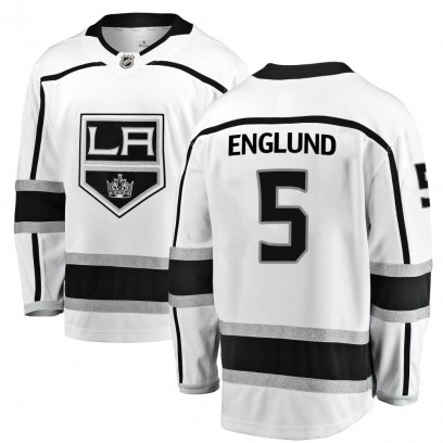 Men's Breakaway Los Angeles Kings Andreas Englund Fanatics Branded Away Jersey - White