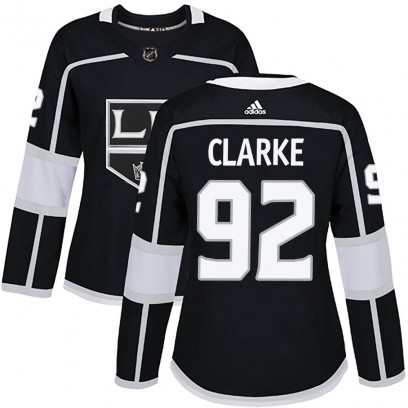 Women's Authentic Los Angeles Kings Brandt Clarke Adidas Home Jersey - Black