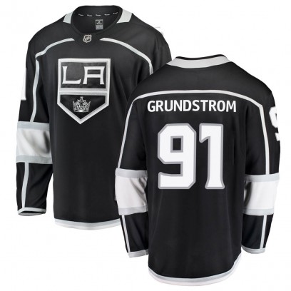 Youth Breakaway Los Angeles Kings Carl Grundstrom Fanatics Branded Home Jersey - Black