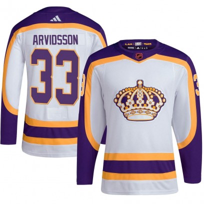 Men's Authentic Los Angeles Kings Viktor Arvidsson Adidas Reverse Retro 2.0 Jersey - White