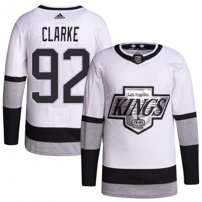 Men's Authentic Los Angeles Kings Brandt Clarke Adidas 2021/22 Alternate Primegreen Pro Player Jersey - White