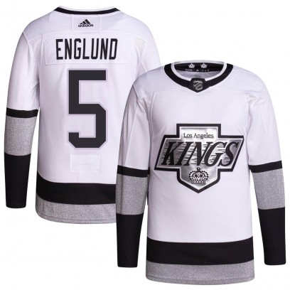Men's Authentic Los Angeles Kings Andreas Englund Adidas 2021/22 Alternate Primegreen Pro Player Jersey - White