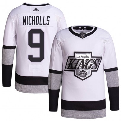 Men's Authentic Los Angeles Kings Bernie Nicholls Adidas 2021/22 Alternate Primegreen Pro Player Jersey - White